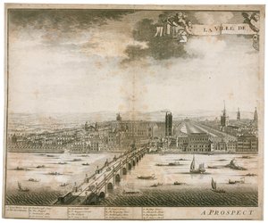 Ansicht von Westminster und Brücke von English School