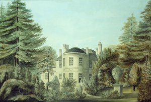 Ansicht einer Villa aus dem 18. Jahrhundert, ca. 1790 von English School