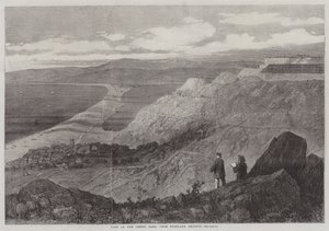 Ansicht der Chesil Bank von Portland Heights (Stich) von English School