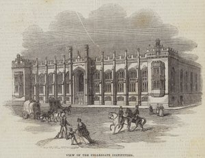 Ansicht der Collegiate Institution (Stich) von English School