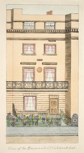 Ansicht des Hauses, in dem George Cruikshank starb, veröffentlicht ca. 1878