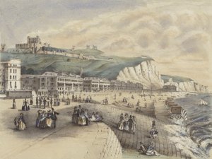 Blick auf die Marine Parade und das Schloss, Dover von English School
