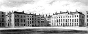 Ansicht der Nord- und Ostseite des Soho Square, 1854 von English School