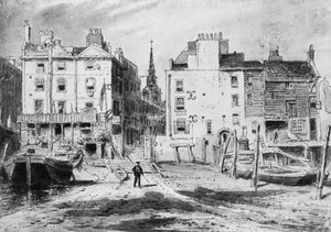 Blick auf die alten Hungerford-Treppen, ca. 1815