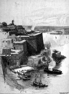 Ansicht des Quarantänehafens, Valetta, Malta, aus 