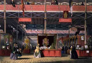 Ansicht der Spanien- und Portugal-Abteilungen der Großen Ausstellung von 1851, aus 