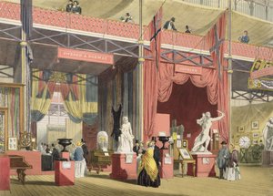 Ansicht der Schweden-, Norwegen- und Dänemark-Sektionen der Großen Ausstellung von 1851, aus Dickinsons Comprehensive Pictures von English School