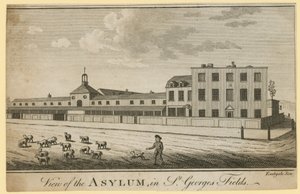 Ansicht des Asyls in St Georges Fields