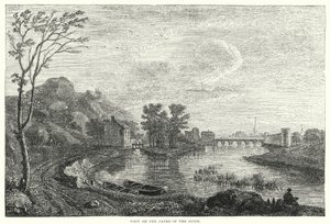 Ansicht am Ufer der Seine (Gravur) von English School