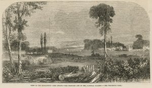 Ansicht auf das Kensington Gore Estate, der vorgeschlagene Standort der National Gallery von English School
