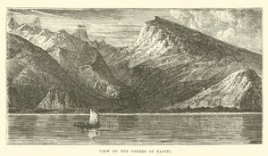 Blick auf die Küsten von Tahiti