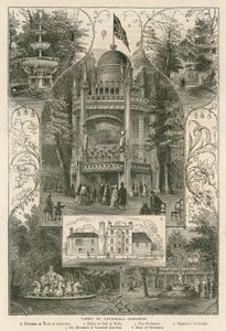 Ansichten in den Vauxhall-Gärten, London von English School