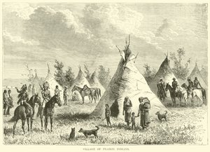 Dorf der Prärie-Indianer von English School