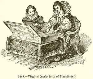 Virginal (Frühe Form des Klaviers) von English School