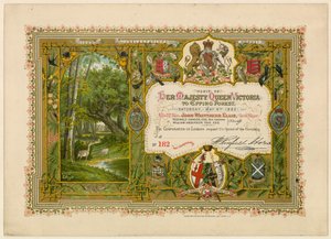 Besuch von Königin Victoria im Epping Forest, 1882 von English School