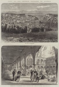 Besuch von Kaiser Napoleon in Algerien (Stich) von English School