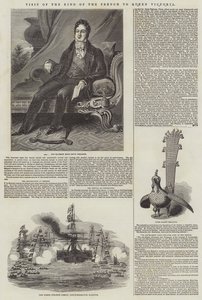 Besuch des Königs der Franzosen bei Königin Victoria (Gravur) von English School