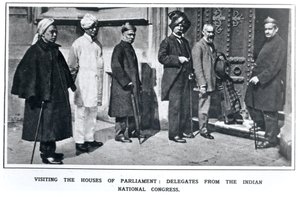 Besuch des Parlaments: Delegierte des Indischen Nationalkongresses, 1919