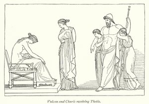 Vulkan und Charis treffen Thetis von English School