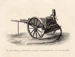 W. Crosskills verbesserter Flüssigkeitsverteiler oder Wasserwagen von English School