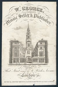 W George, Musikhändler und Verleger, Visitenkarte von English School