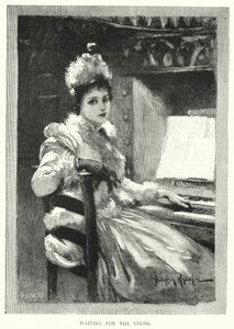 Warten auf den Chor (Gravur) von English School