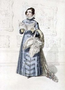 Spazierkleid, Modeplatte aus Ackermann