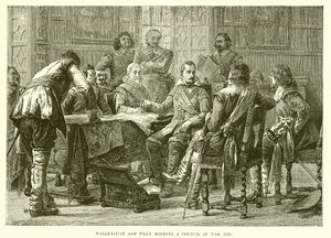 Wallenstein und Tilly halten Kriegsrat (1626) von English School