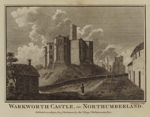 Warkworth Castle in Northumberland (Stich) von English School