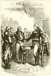 Washington verabschiedet sich von seinen alten Kameraden von English School
