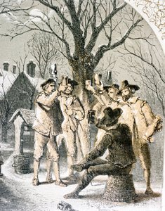 Wassail der Apfelbäume, 1840 von English School