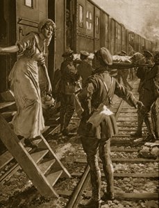 Wegkreuz in Frankreich, 1914-19 von English School