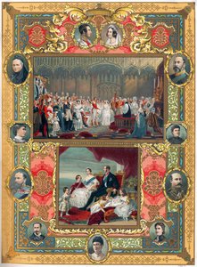 Hochzeit von Königin Victoria von England und Prinz Albert im Jahr 1840 (Druck) von English School