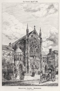 Wesleyanische Kapelle, Newcross (Gravur) von English School