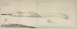 Westlicher Eingang des Cork Harbour, von den Kidds, oder Cow and Calf, bis zur Cross Beg Island; Westlicher Eingang des Cork Harbour, zeigt Halbowlin Island, Spike Island und Cross Haven, ca. 1684 von English School