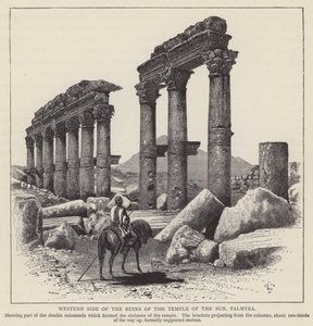 Westseite der Ruinen des Sonnentempels, Palmyra von English School