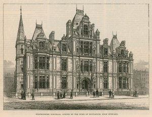 Westminster Town Hall, eröffnet vom Duke of Buccleuch, High Steward von English School