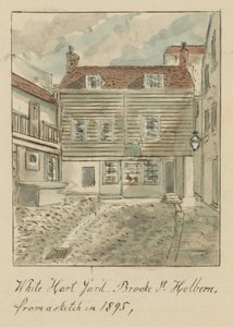 White Hard Yard, Brooke Street, Holborn, London, nach einer Skizze von 1895 von English School