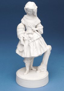 Weiße Parian-Figur eines Mädchens (Keramik) (Begleiter zu 315344)