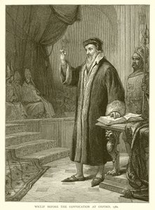 Wiclif vor der Versammlung in Oxford, 1382 von English School