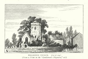 Willesden Kirche (Gravur) von English School
