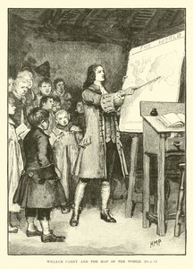William Carey und die Weltkarte von English School