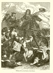 Wilhelm III. in der Schlacht an der Boyne von English School