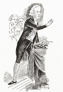 William Pitt der Jüngere spricht das Unterhaus an