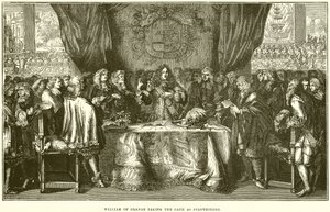 Wilhelm von Oranien legt den Eid als Statthalter ab von English School
