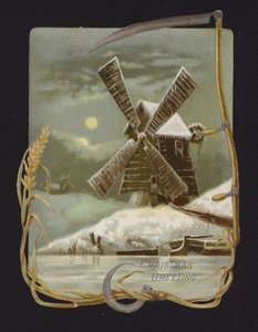 Windmühle im Schnee von English School