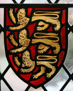 Fenster im Kreuzgang, Darstellung des Wappens von England von English School