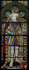 Fenster Ew mit Darstellung von St. Alban - mit farbigem Glas von English School