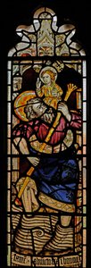 Fenster Ew, Darstellung von St. Christophorus