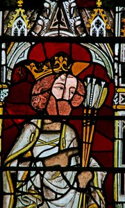 Fenster Ew, St. Edmund darstellend von English School